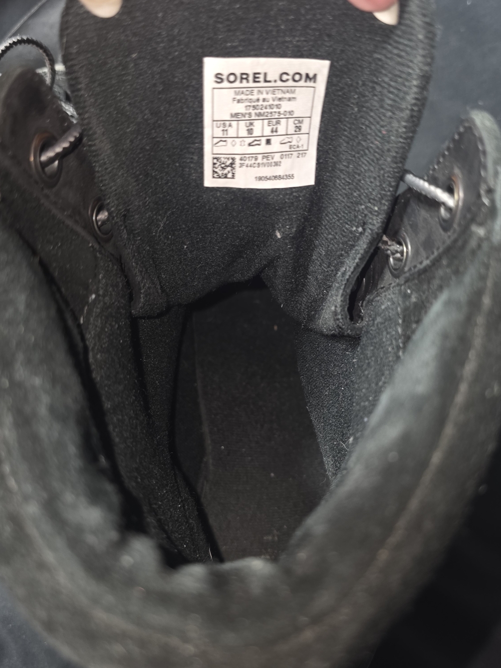 Mens Sorel Cheyanne II Black Waterproof Insulated Winter Snow Rain Duck Boots 11 - Picture 14 of 16